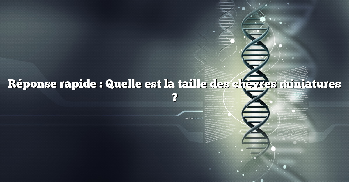 Réponse rapide : Quelle est la taille des chèvres miniatures ?